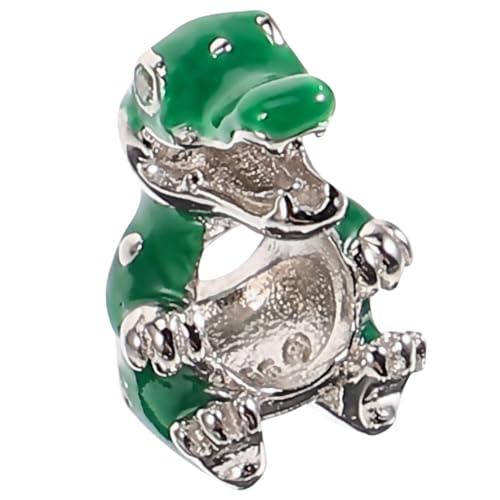 -alligator-perlen Vintage-accessoires Krokodil Figur Alligatorfigurendekor Armbandperle Selber Machen Lose Reize Silberne Charm-anhänger Schmuckzubehör Ohrringe Green Silber- JEWEDECO von JEWEDECO