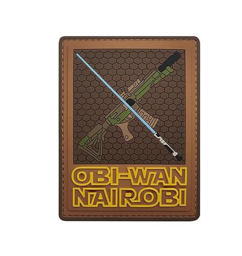 PVC Morale Patch OBI WAN NAIROBI PVC Rubber Fastener Patch (Khaki) von JFFCESTORE