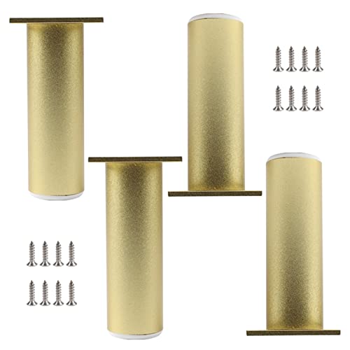 JFUNANQH 4er-Pack Möbelbeine, Tischbeine aus Aluminiumlegierung, verstellbare Schrankfüße mit Schrauben, für Schlafsofa, Couchtisch, TV, Badezimmer, Schreibtisch, kann 300 kg tragen (Farbe: von JFUNANQH