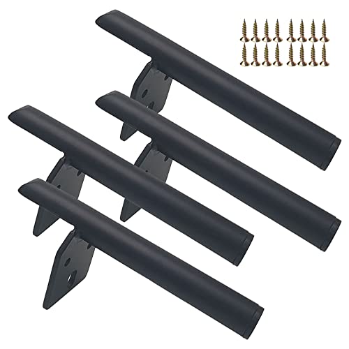 JFUNANQH Stück Ersatz-Möbelbeine, Tischbeine aus Metall 13 cm, 15 cm, 18 cm, 20 cm, Schwarz/Gold/Silber, Moderne Schrank-Sofa-Couchtisch-Schreibtisch-TV-Schrank-Stützbeine, DIY-Möbelfüße,Bl von JFUNANQH