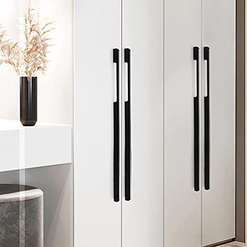 JHMYOB Schwarz Möbelgriffe, 2 Stück Schrankgriffe Modern, Massive Aluminiumlegierung | Eloxierte Oberfläche, Länge: 60-1000 mm Bügelgriff, Küchenschrank Türgriffe-Lochabstand: 178mm/7in von JHMYOB