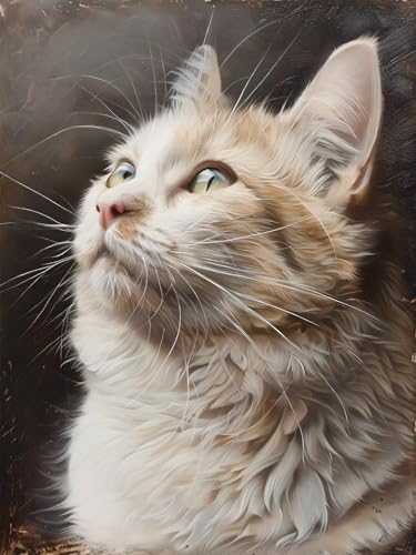 Diamond Painting Erwachsene Groß, 5D Diamond Painting Katze, Vollbohrer Diamant Malerei Cross Stickerei Kits, DIY Diamond Painting Tier Bilder Kinder Mosaikherstellung für Room Decor 100x130 cm C-5 von JIAGUANG