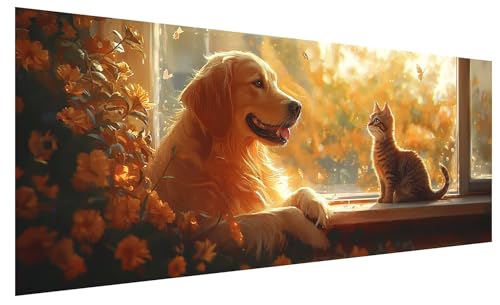 Diamond Painting XXL Fenster, Diamond Painting Bilder Erwachsene Hund, 5D DIY Full Drill Kristall Strass Mosaikherstellung Bastelset für Deko Wohnzimmer Wanddeko, Geschenke für Frauen 200x80cm I-88 Diamond Painting XXL Fenster, Diamond Painting Bilder Erwachsene Hund, 5D DIY Full Drill Kristall Strass Mosaikherstellung Bastelset für Deko Wohnzimmer Wanddeko, Geschenke für Frauen 200x80cm I-88 von JIAGUANG