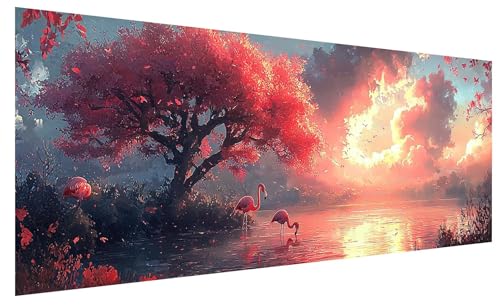 Diamond Painting XXL Sonnenuntergang, Diamond Painting Bilder Erwachsene Baum, 5D DIY Full Drill Kristall Strass Mosaikherstellung Bastelset für Deko Wohnzimmer, Geschenke für Frauen 200x80cm I-54 Diamond Painting XXL Sonnenuntergang, Diamond Painting Bilder Erwachsene Baum, 5D DIY Full Drill Kristall Strass Mosaikherstellung Bastelset für Deko Wohnzimmer, Geschenke für Frauen 200x80cm I-54 von JIAGUANG