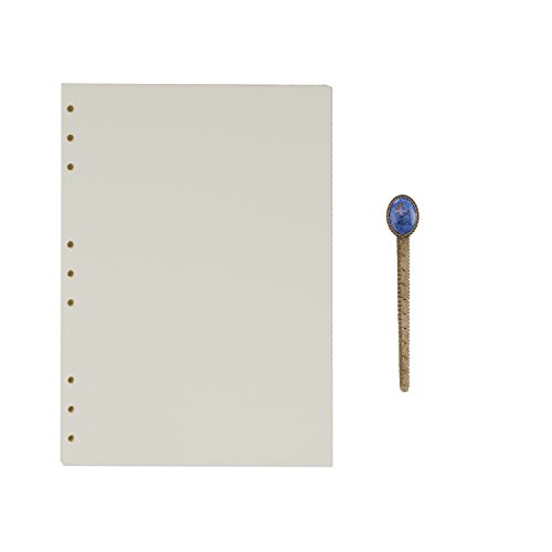 B5 9-Ring Binder Planer Refill Papier für Tagebuch Notizbuch Ringbuch Reisetagebuch Blanko Papier Nachfüllpapier Notizpapier Ersatzblätter Büro Schule Schreiben (100 Blätter) von JIAHG