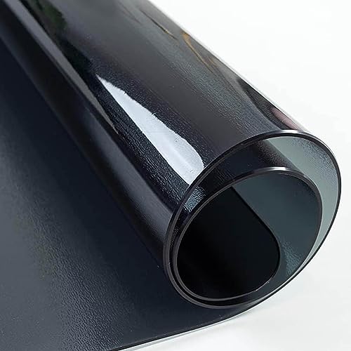 JIAJUTUI001 Tischfolie Matt Schutzfolie Tisch Tischdecke,PVC Wasserdicht Tischdecken Tischschutz Tischfolie Fettdicht Tischdecke Folie,für BüRo Und Wohnen Esszimm,Schwarz (100x100cm,Transparent) von JIAJUTUI001