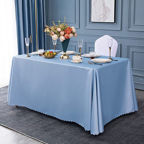 JIALIANG Tischtuch, Table Cloth hellblau 200x260cm Tischdecke Wachstuch abwaschbar Wachstuchtischdecke Wachstischdecke von JIALIANG