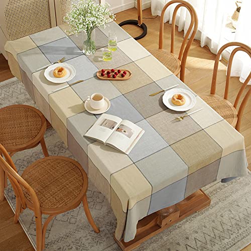 JIALIANG Tischwäsche 140x180cm Jacquard Brokat Tischdecke aus Leinen und Baumwolle Tischdecke, verwendet für die Dekoration der Küche zu Hause, Gourmet, Hochzeit, Party von JIALIANG