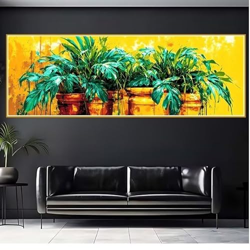 5D Diamond Painting Erwachsene Groß XXL 100x300cm Blatt Diamant Painting Bilder Bunt Diamond Painting Zubehör Full, DIY Crystal Mosaikherstellung, Wanddeko, Geschenke für Frauen, Weihnachten G-5 von JIANFREY