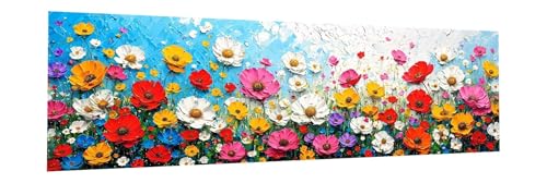 5D Diamond Painting Erwachsene Groß XXL 100x300cm Blume Diamant Painting Bilder Blume Diamond Painting Zubehör Full DIY Crystal Mosaikherstellung, Wanddeko, Geschenke für Frauen, Weihnachten H-6 von JIANFREY