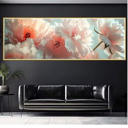 5D Diamond Painting Erwachsene Groß XXL 100x300cm Blume Diamant Painting Bilder Blume Diamond Painting Zubehör Full DIY Crystal Mosaikherstellung, Wanddeko, Geschenke für Frauen, Weihnachten P-6 von JIANFREY