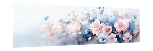 5D Diamond Painting Erwachsene Groß XXL 100x300cm Blume Diamant Painting Bilder Rosa Blumen Diamond Painting Zubehör Full DIY Crystal Mosaikherstellung, Wanddeko, Geschenke für Frauen, Weihnachten L-7 von JIANFREY