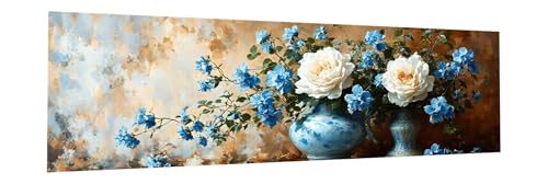 5D Diamond Painting Erwachsene Groß XXL 100x300cm Blume Diamant Painting Bilder Vase Diamond Painting Zubehör Full, DIY Crystal Mosaikherstellung, Wanddeko, Geschenke für Frauen, Weihnachten E-9 von JIANFREY