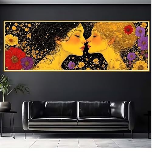 5D Diamond Painting Erwachsene Groß XXL 100x300cm Frau Diamant Painting Bilder Retro Diamond Painting Zubehör Full, DIY Crystal Mosaikherstellung, Wanddeko, Geschenke für Frauen, Weihnachten J-6 von JIANFREY