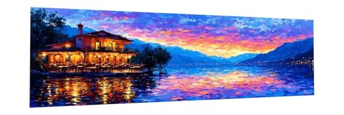 5D Diamond Painting Erwachsene Groß XXL 100x300cm Landschaft Diamant Painting Bilder Sonnenuntergang Diamond Painting Zubehör DIY Mosaikherstellung, Wanddeko, Geschenke für Frauen, Weihnachten K-5 von JIANFREY