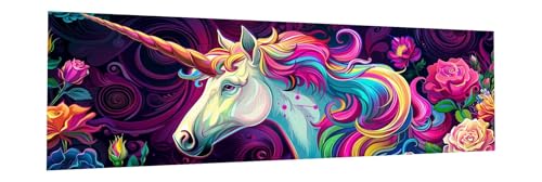 5D Diamond Painting Erwachsene Groß XXL 100x300cm Pferd Diamant Painting Bilder Einhorn Diamond Painting Zubehör Full DIY Crystal Mosaikherstellung, Wanddeko, Geschenke für Frauen, Weihnachten G-4 von JIANFREY