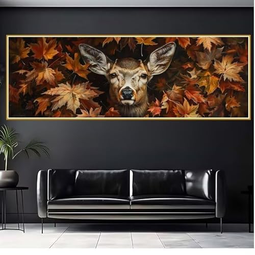 5D Diamond Painting Erwachsene Groß XXL 100x300cm Reh Diamant Painting Bilder Tier Diamond Painting Zubehör Full DIY Crystal Mosaikherstellung, Wanddeko, Geschenke für Frauen, Männer, Weihnachten P-8 von JIANFREY