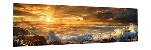 5D Diamond Painting Erwachsene Groß XXL 100x300cm Sonnenuntergang Diamant Painting Bilder Ozean Diamond Painting Zubehör Full DIY Mosaikherstellung, Wanddeko, Geschenke für Frauen, Weihnachten C-4 von JIANFREY