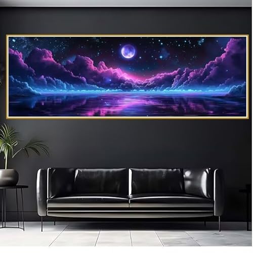 5D Diamond Painting Erwachsene Groß XXL 100x300cm Sternenhimmel Diamant Painting Bilder Landschaft Diamond Painting Zubehör Full DIY Mosaikherstellung, Wanddeko, Geschenke für Frauen, Weihnachten C-3 von JIANFREY