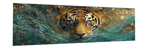 5D Diamond Painting Erwachsene Groß XXL 100x300cm Tiger Diamant Painting Bilder Tier Diamond Painting Zubehör Full, DIY Crystal Mosaikherstellung, Wanddeko, Geschenke für Frauen, Weihnachten A-7 von JIANFREY