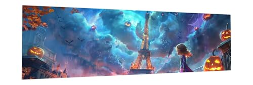 5D Diamond Painting Erwachsene Groß XXL 100x300cm Turm Diamant Painting Bilder Halloween Diamond Painting Zubehör Full DIY Crystal Mosaikherstellung, Wanddeko, Geschenke für Frauen, Weihnachten Z-7 von JIANFREY