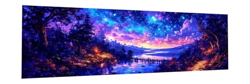 5D Diamond Painting Erwachsene Groß XXL 70x210cm Landschaft Diamant Painting Bilder Sternenhimmel Diamond Painting Zubehör Full DIY Mosaikherstellung, Wanddeko, Geschenke für Frauen, Weihnachten D-9 von JIANFREY