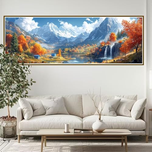 5D Diamond Painting Erwachsene Groß xxl 210 x 70 cm Gebirge Diamant Painting Bilder Landschaft Diamond Painting Zubehör Full DIY Crystal Mosaikherstellung, Wanddeko, für Frauen, Männer, Ostern B-1 von JIANFREY