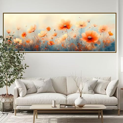 5D Diamond Painting Erwachsene Groß xxl 300 x 100 cm Blume Diamant Painting Bilder Blume Diamond Painting Zubehör Full DIY Crystal Mosaikherstellung, Wanddeko, Geschenke für Frauen, Männer, Ostern U-1 von JIANFREY