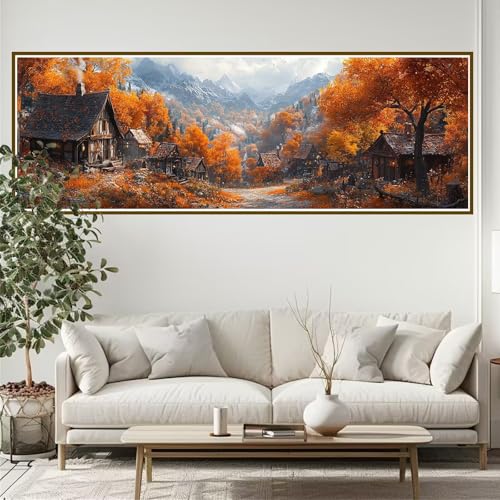 5D Diamond Painting Erwachsene Groß xxl 300 x 100 cm Landschaft Diamant Painting Bilder Natur Diamond Painting Zubehör Full DIY Crystal Mosaikherstellung, Wanddeko, für Frauen, Männer, Ostern H-6 von JIANFREY