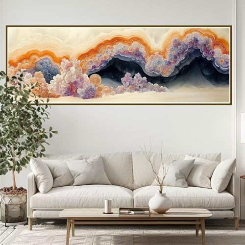 Diamond Painting Abstrakt Diamond Painting Erwachsene Groß XXL 240 x 80 cm Landschaft Diamant Painting Bilder Kinder, DIY 5D Diamant Kunst Malerei Stickerei Kreuzstich Basteln Set Home Wand Dekor H-8 von JIANFREY