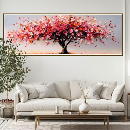 Diamond Painting Erwachsene Baum Diamant Painting Bilder Kinder Blume Diamond Painting Runden Diamant 180 x 60 cm DIY Daiments Malerei Groß Bastelset für Wohnzimmer und Schlafzimmer Wanddeko R-4 von JIANFREY