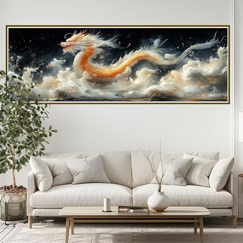 Diamond Painting Erwachsene Drachen Diamant Painting Bilder Kinder Tier Diamond Painting Runden Diamant 270 x 90 cm DIY Daiments Malerei Groß Bastelset für Wohnzimmer und Schlafzimmer Wanddeko C-7 von JIANFREY