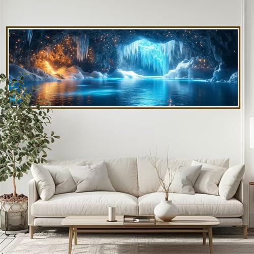 Diamond Painting Erwachsene Fallen Diamant Painting Bilder Kinder Landschaft Diamond Painting Runden Diamant 90 x 30 cm DIY Daiments Malerei Groß Bastelset für Wohnzimmer und Schlafzimmer Wanddeko J-4 von JIANFREY