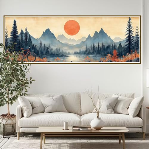 Diamond Painting Erwachsene Landschaft Diamant Painting Bilder Kinder Abstrakt Diamond Painting Runden Diamant 270 x 90 cm DIY Daiments Malerei Bastelset für Wohnzimmer und Schlafzimmer Wanddeko E-3 von JIANFREY