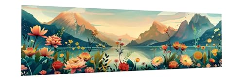 Diamond Painting Erwachsene Landschaft Diamant Painting Bilder Kinder Blume Diamond Painting Eckige Steine 30x90cm DIY Diamant Malerei Groß Bastelset für Wohnzimmer und Schlafzimmer Wanddeko X-7 von JIANFREY