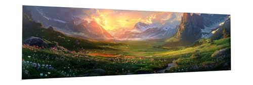 Diamond Painting Erwachsene Landschaft Diamant Painting Bilder Kinder Sonnenuntergang Diamond Painting Eckige Steine 30x90cm DIY Diamant Malerei Bastelset für Wohnzimmer und Schlafzimmer Wanddeko L-4 von JIANFREY