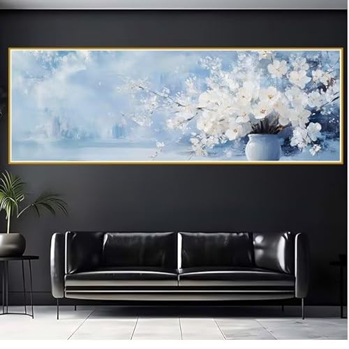 Diamond Painting Erwachsene Orchidee Diamant Painting Bilder Kinder Blume Diamond Painting Eckige Steine 30x90cm DIY 5D Diamant Malerei Groß Bastelset für Wohnzimmer und Schlafzimmer Wanddeko C-0 von JIANFREY