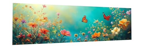 Diamond Painting Erwachsene Schmetterling Diamant Painting Bilder Kinder Blume Diamond Painting Eckige Steine 90x270cm DIY Diamant Malerei Groß Bastelset für Wohnzimmer und Schlafzimmer Wanddeko Y-2 von JIANFREY