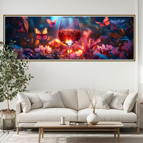 Diamond Painting Erwachsene Schmetterling Diamant Painting Bilder Kinder Tier Diamond Painting Runden Diamant 180 x 60 cm DIY Daiments Malerei Bastelset für Wohnzimmer und Schlafzimmer Wanddeko I-8 von JIANFREY