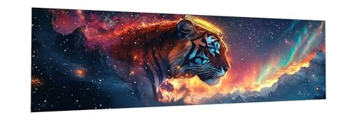 Diamond Painting Erwachsene Tiger Diamant Painting Bilder Kinder Landschaft Diamond Painting Eckige Steine 30x90cm DIY Diamant Malerei Groß Bastelset für Wohnzimmer und Schlafzimmer Wanddeko C-1 von JIANFREY