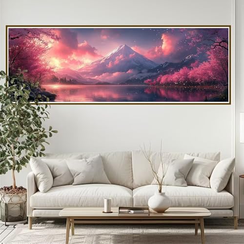 Diamond Painting Japan Diamond Painting Erwachsene Groß XXL 240 x 80 cm Landschaft Diamant Painting Bilder Kinder, DIY 5D Diamant Kunst Malerei Stickerei Kreuzstich Basteln Set Home Wand Dekor L-7 von JIANFREY