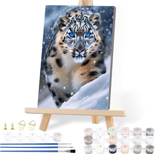 Malen Nach Zahlen Erwachsene Leopard Malen Nach Zahlen Tier Malen-Nach-Zahlen ab 7 8 9 10 Jahre Mädchen Jungen Geschenke, Paint by Numbers Kinder DIY Leinwand Malen Wall Decoration 30 x 40 cm H-2 von JIANFREY