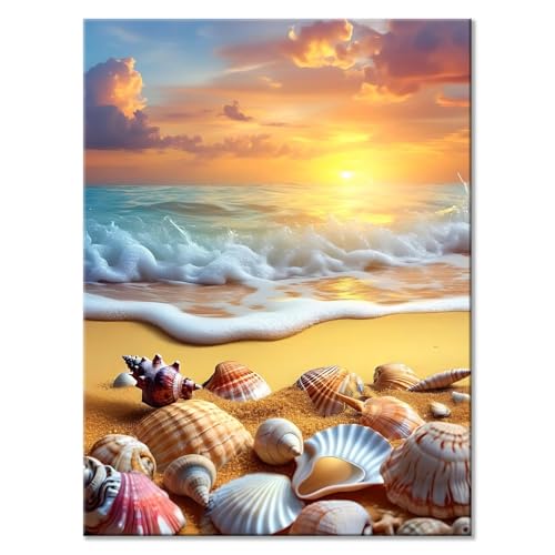 Malen Nach Zahlen Erwachsene Strand Malen Nach Zahlen Hülse Malen-Nach-Zahlen ab 7 8 9 10 Jahre Mädchen Jungen Geschenke, Paint by Numbers Kinder DIY Leinwand Malen Wall Decoration 70 x 90 cm C-2 von JIANFREY