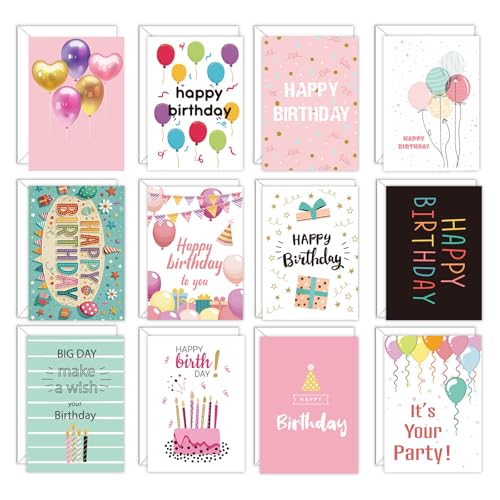 Einladungskarten Geburtstag – 12er Set Geburtstagseinladungen mit Umschlägen und Stickern – Personalisierte Einladungskarten Geburtstag für Kindergeburtstag und Erwachsene – Hochwertige Einladung zum Einladungskarten Geburtstag – 12er Set Geburtstagseinladungen mit Umschlägen und Stickern – Personalisierte Einladungskarten Geburtstag für Kindergeburtstag und Erwachsene – Hochwertige Einladung zum von JIANGWON
