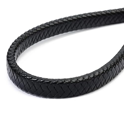 1yard/Lot Breite 10mm 12mm Geflochtene Echte Leder Schnur Armband Erkenntnisse Flache Leder Seil Faden Für DIY Schmuck Machen von JIANNA