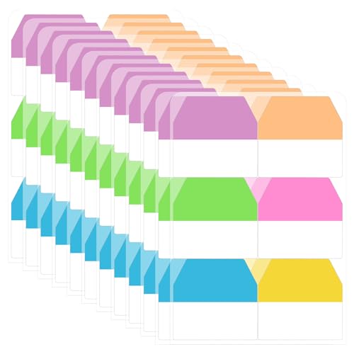 JIANTA 1200 Stück Haftnotizen Sticky Index Tabs transparent Beschreibbar Wiederverwendbar Tabs Klebezettel Haftstreifen Page Marker für Markieren, Highlights, Unterstreichen, Notizen(28 * 29mm) von JIANTA