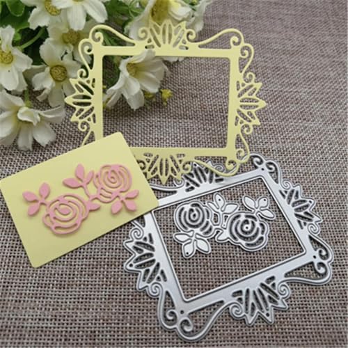 Metall-Stanzformen, 9,4 x 7,9 cm, Spitzen-Blumenschablone, Schablone, Scrapbooking, Fotoalbum, Kartenherstellung, Papierprägung, Handwerk von JIAPAILAIYUN