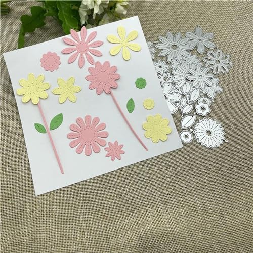 Stanzschablonen für Kartenherstellung, 22 x 10 cm, Blumen- und Baumblätter, Metall-Stanzformen für Scrapbooking, dekorative Prägung, Handarbeitsvorlage von JIAPAILAIYUN