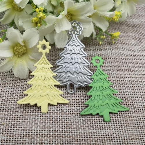 Stanzschablonen für Kartenherstellung, 5,7 x 3,5 cm, Weihnachtsbaum, Metall-Stanzformen für Scrapbooking, Alben, Papierkarten, dekoratives Handwerk von JIAPAILAIYUN