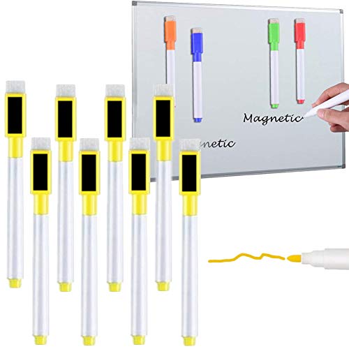 PPING Whiteboard Marker Whiteboard Stifte Board Marker Whiteboard Marker Stifte Kinder Trocken Wischen Marker Stifte Whiteboard Marker Stifte Magnetische Yellow,8pcs von JIBOEE